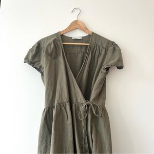 OAK + FORT WRAP DRESS